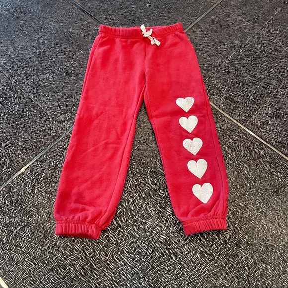 Grayson Threads Fleece Red W/Hearts Jogger Pant/Sweatshirt Set. Size XS (4/5) - Picture 3 of 16